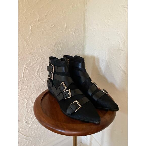FREE PEOPLE X ASH Calf Hair & Leather Blast Ankle Boots Size 39 / 8 - Picture 5 of 10